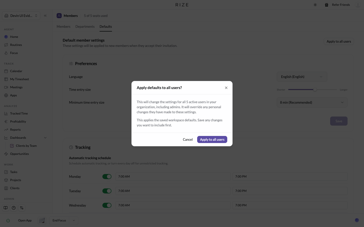the apply-to-all-members confirmation