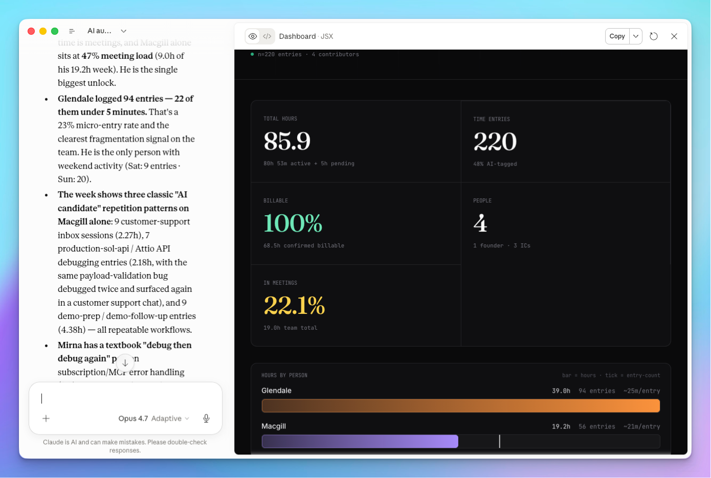 Rize MCP — chat with your time tracking data