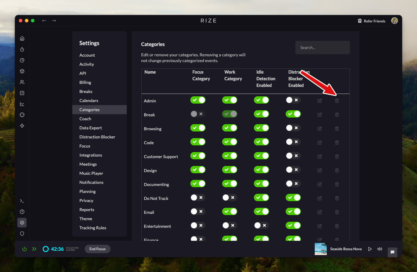 Screenshot showing the Tracking Rule Onboarding