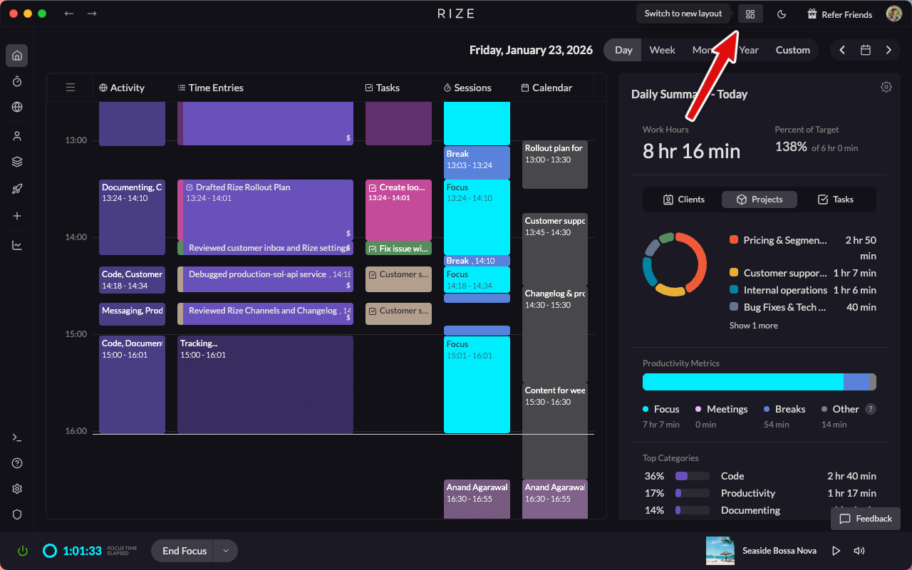 New Home Layout Toggle