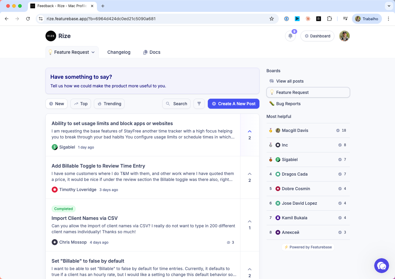 Featurebase Support Widget